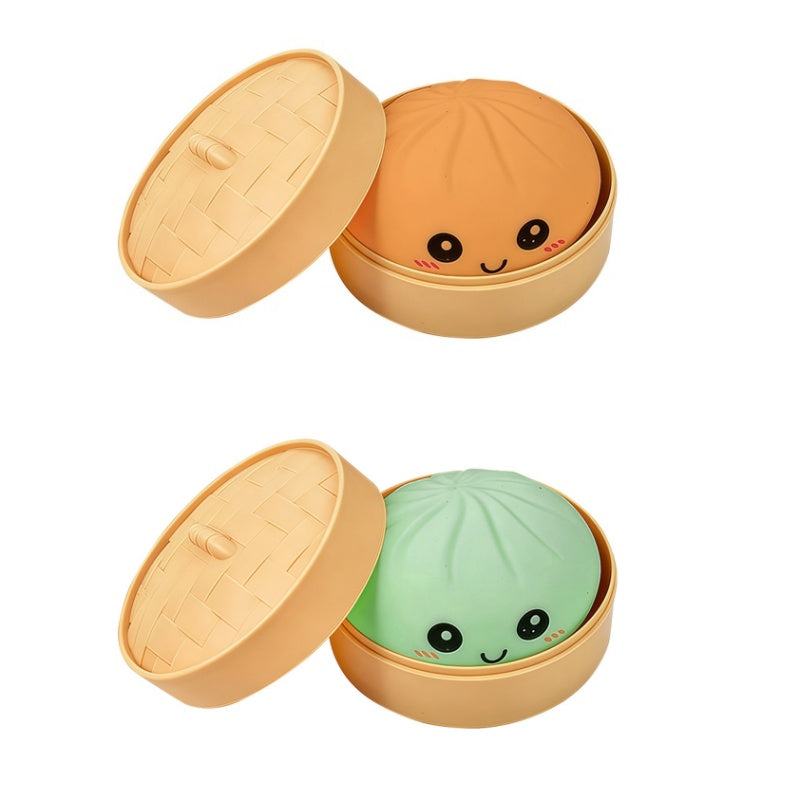 🥳2026 HOT SALE🥳💞50K+ SOLD!💥👵🤗 50% OFF! Dumpling Squeeze Toy with Steamer – Soft, squishy & silent. Instant stress relief. Adorable design lifts your mood. Perfect fidget for desk or bag. 🥟✨