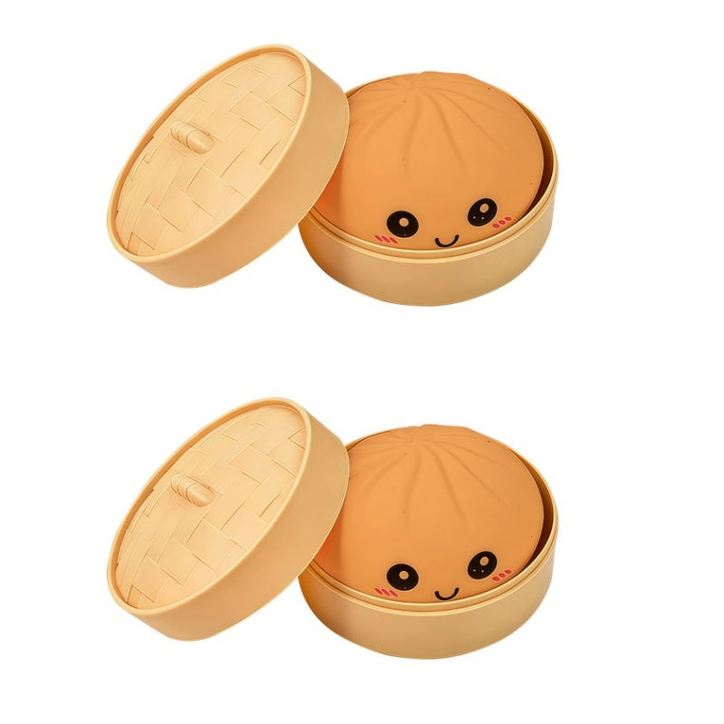 🥳2026 HOT SALE🥳💞50K+ SOLD!💥👵🤗 50% OFF! Dumpling Squeeze Toy with Steamer – Soft, squishy & silent. Instant stress relief. Adorable design lifts your mood. Perfect fidget for desk or bag. 🥟✨