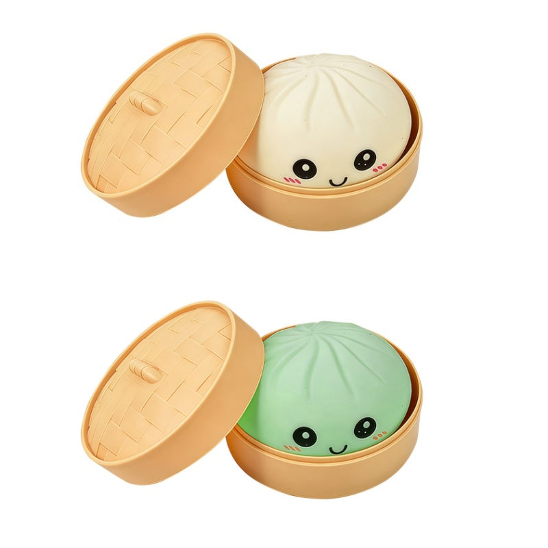 🥳2026 HOT SALE🥳💞50K+ SOLD!💥👵🤗 50% OFF! Dumpling Squeeze Toy with Steamer – Soft, squishy & silent. Instant stress relief. Adorable design lifts your mood. Perfect fidget for desk or bag. 🥟✨