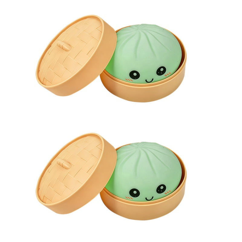 🥳2026 HOT SALE🥳💞50K+ SOLD!💥👵🤗 50% OFF! Dumpling Squeeze Toy with Steamer – Soft, squishy & silent. Instant stress relief. Adorable design lifts your mood. Perfect fidget for desk or bag. 🥟✨
