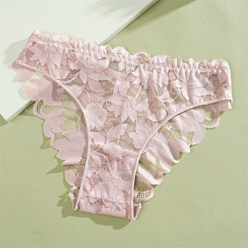 🥳2026 HOT SALE🥳💞50K+ SOLD!🌸💖 50% OFF! Floral Lace Bikini Panty – Low‑waist, soft cotton gusset. Sweet & seamless under clothes. 👙✨