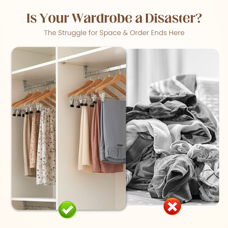 🥳2026 HOT SALE🥳💞50K+ SOLD!👵🛋️ 50% OFF! Swivel Wardrobe Hook Rack – 6 sturdy hooks, full rotation. Keep daily essentials within reach. No more digging. 🧣🕊️