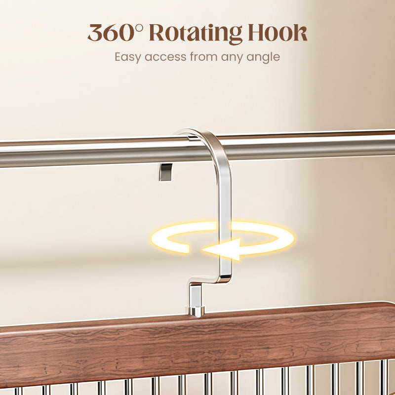 🥳2026 HOT SALE🥳💞50K+ SOLD!👵🛋️ 50% OFF! Swivel Wardrobe Hook Rack – 6 sturdy hooks, full rotation. Keep daily essentials within reach. No more digging. 🧣🕊️
