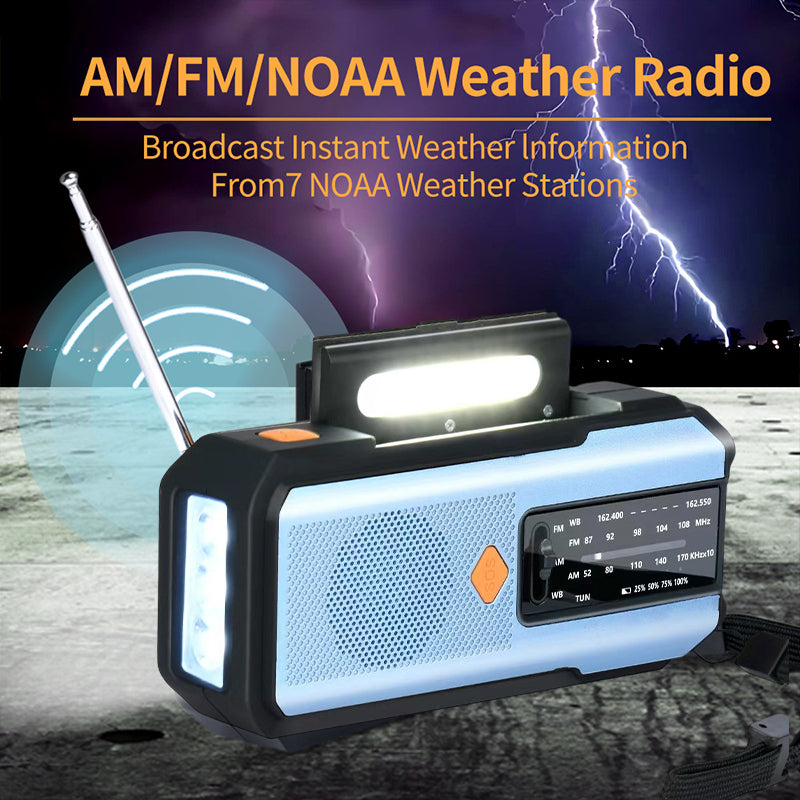 🥳2026 HOT SALE🥳💞50K+ SOLD! 📻🔋 Solar Hand-Crank Emergency Radio – 3 charging ways, 2000mAh power bank, SOS alarm & LED light. Stay connected & safe during UK storms & power cuts! 🛡️✅