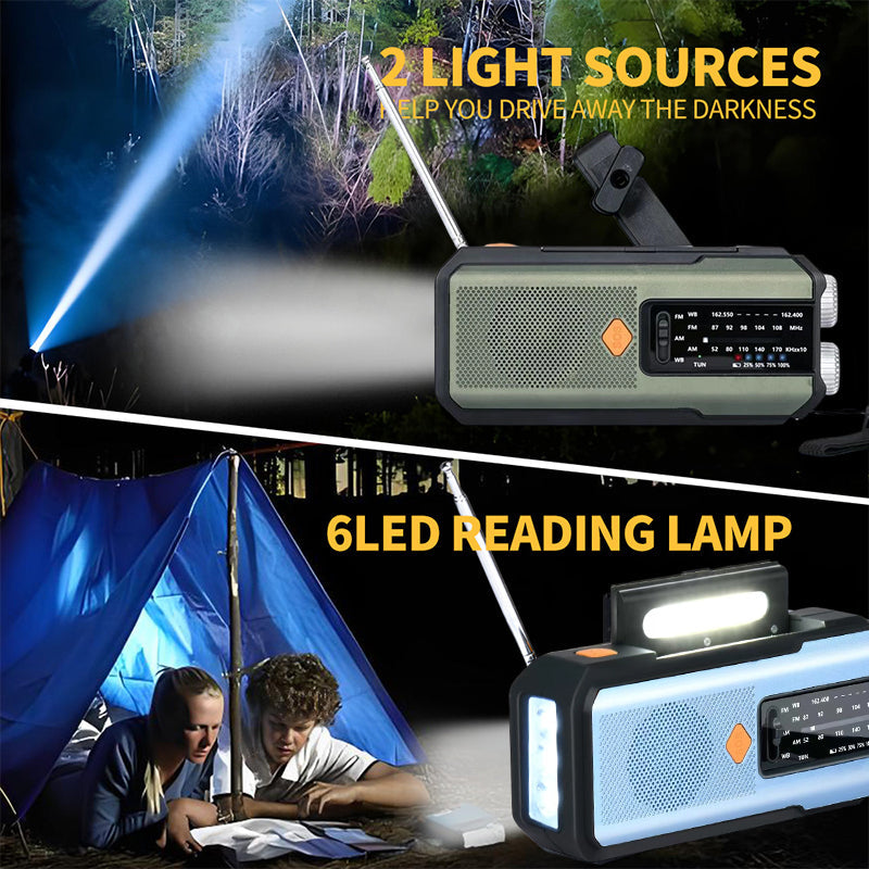 🥳2026 HOT SALE🥳💞50K+ SOLD! 📻🔋 Solar Hand-Crank Emergency Radio – 3 charging ways, 2000mAh power bank, SOS alarm & LED light. Stay connected & safe during UK storms & power cuts! 🛡️✅