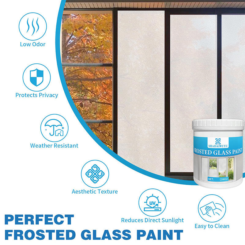 🥳2026 HOT SALE🥳💞50K+ SOLD! 🌫️✨ 50% OFF! Frosted Glass Paint 2026 – Quick‑dry, water‑resistant & scratch‑proof. Diffuses light while blocking outside view – perfect for windows, doors & shower screens! 🪟🛡️