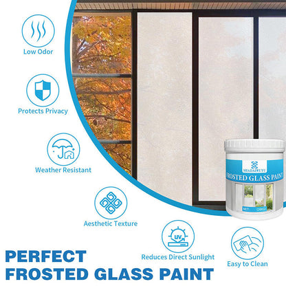 🥳2026 HOT SALE🥳💞50K+ SOLD! 🌫️✨ 50% OFF! Frosted Glass Paint 2026 – Quick‑dry, water‑resistant & scratch‑proof. Diffuses light while blocking outside view – perfect for windows, doors & shower screens! 🪟🛡️