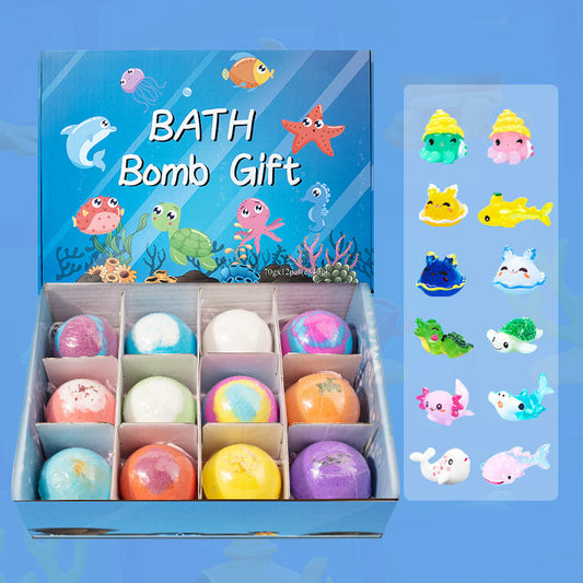 🥳2026 HOT SALE🥳💞50K+ SOLD!🎉🧼 50% OFF! 12-Piece Bath Bomb Gift Set – Colorful fizzies with surprise toys inside. Skin-safe, fun & perfect for bath time treats or party favors. Kids will love it! 🛁🎁