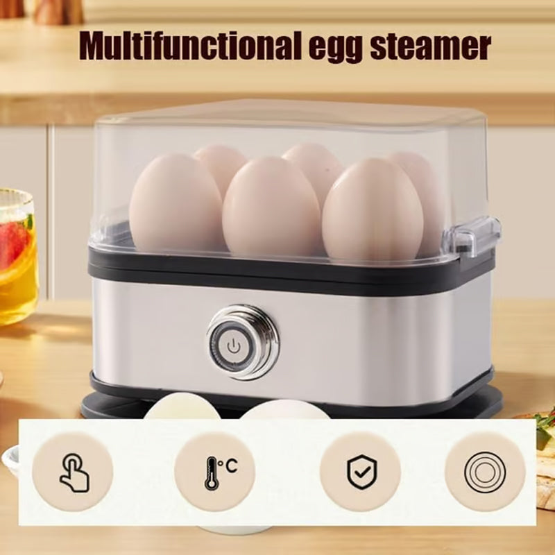 🥳2026 HOT SALE🥳💞50K+ SOLD! 🥚🍳 50% OFF! Multifunctional Egg Steamer with Clear Lid – boil, poach or omelet, auto shut-off, compact. Quick healthy breakfasts! 🛡️✅