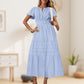 🥳2026 HOT SALE🥳💞50K+ SOLD!👵🌸 50% OFF! Boho Chic Smocked Maxi Dress – Flattering smocked waist, flowy fit. Perfect for garden parties or seaside strolls. Effortless summer elegance. 🌊✨