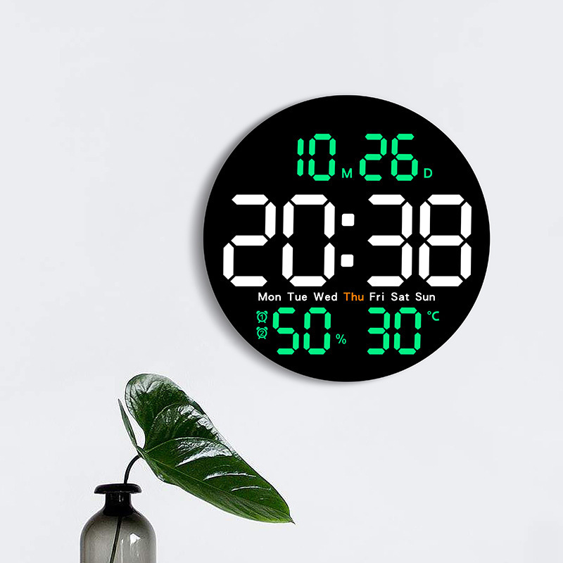 🥳2026 HOT SALE🥳💞50K+ SOLD! 🌡️💧 50% OFF! LED Clock with Temp & Humidity – Real-time monitoring helps you maintain a comfy home. 10″ large display, dual alarms & remote – practical & stylish! 🏠✅