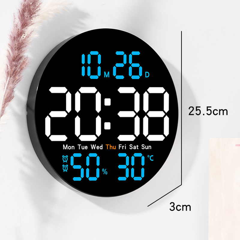 🥳2026 HOT SALE🥳💞50K+ SOLD! 🌡️💧 50% OFF! LED Clock with Temp & Humidity – Real-time monitoring helps you maintain a comfy home. 10″ large display, dual alarms & remote – practical & stylish! 🏠✅