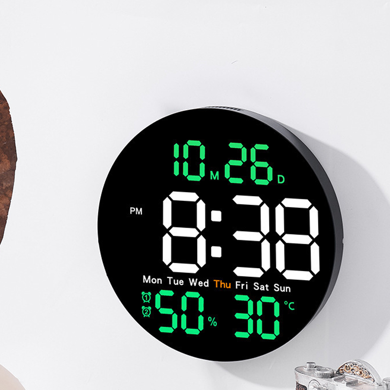 🥳2026 HOT SALE🥳💞50K+ SOLD! 🌡️💧 50% OFF! LED Clock with Temp & Humidity – Real-time monitoring helps you maintain a comfy home. 10″ large display, dual alarms & remote – practical & stylish! 🏠✅