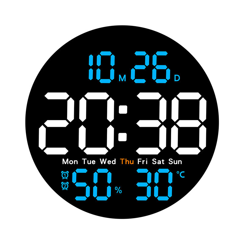 🥳2026 HOT SALE🥳💞50K+ SOLD! 🌡️💧 50% OFF! LED Clock with Temp & Humidity – Real-time monitoring helps you maintain a comfy home. 10″ large display, dual alarms & remote – practical & stylish! 🏠✅