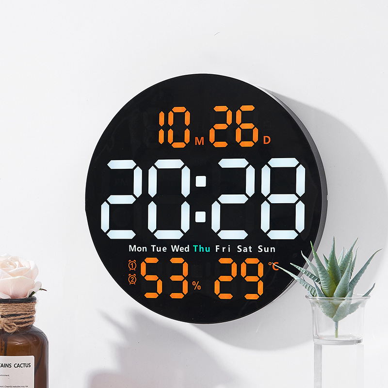 🥳2026 HOT SALE🥳💞50K+ SOLD! 🌡️💧 50% OFF! LED Clock with Temp & Humidity – Real-time monitoring helps you maintain a comfy home. 10″ large display, dual alarms & remote – practical & stylish! 🏠✅