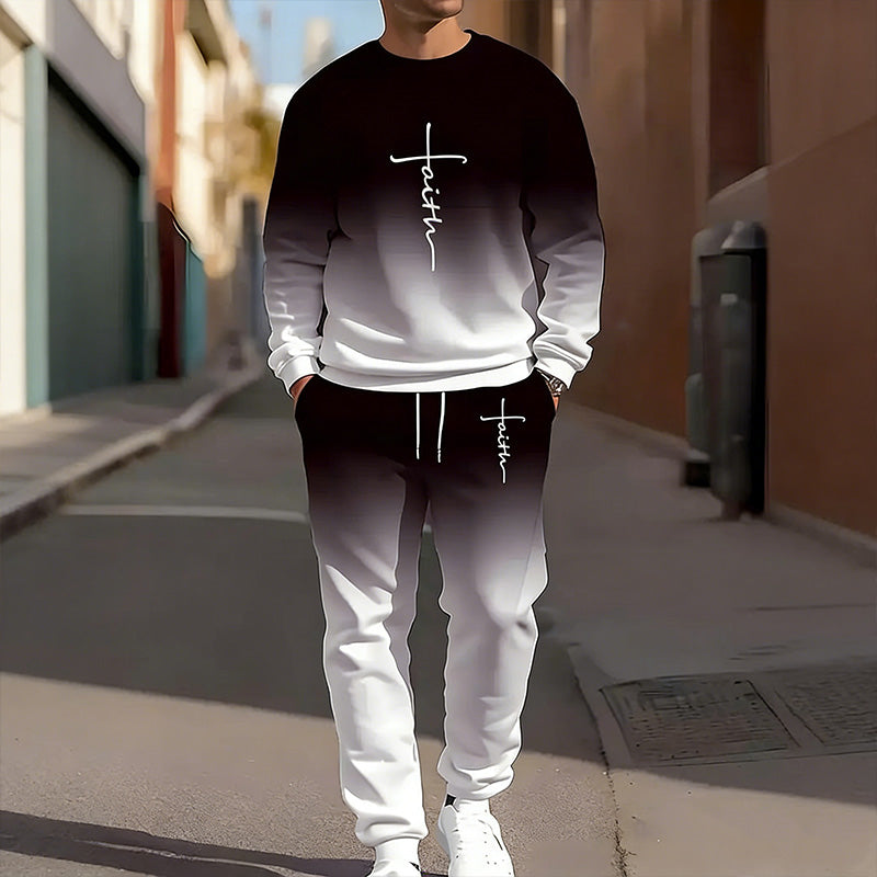 🥳2026 HOT SALE🥳💞50K+ SOLD!👴🔥 50% OFF! Gradient Crewneck Tracksuit Set – Soft, comfy & easy to wear. Stylish fade, relaxed fit. Perfect for walks or lounging. Your new favourite. 🏃☕