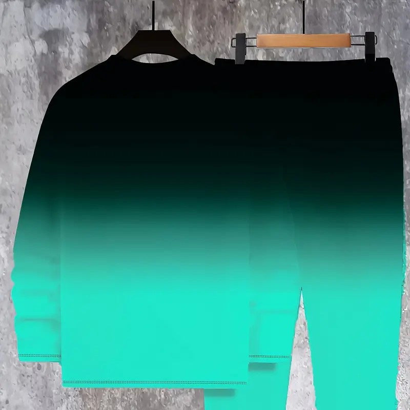🥳2026 HOT SALE🥳💞50K+ SOLD!👴🔥 50% OFF! Gradient Crewneck Tracksuit Set – Soft, comfy & easy to wear. Stylish fade, relaxed fit. Perfect for walks or lounging. Your new favourite. 🏃☕