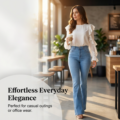 🥳2026 HOT SALE🥳💞50K+ SOLD!💥👵👖 50% OFF! High-Waist Stretch Flare Jeans – Curve control, peach lift & 4-way stretch. Flattering flare silhouette elongates legs. Comfortable & stylish for everyday. 🌸✨