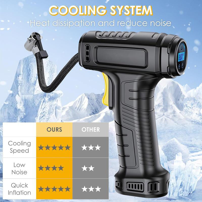 🥳2026 HOT SALE🥳💞50K+ SOLD! ⚡🛞 50% OFF! Smart Digital Tire Inflator – auto shut-off prevents over-inflation. Digital pressure display – no guessing, no errors. Built-in LED light for night emergencies. Perfect for cars, bikes & sports balls! 🚲🏀