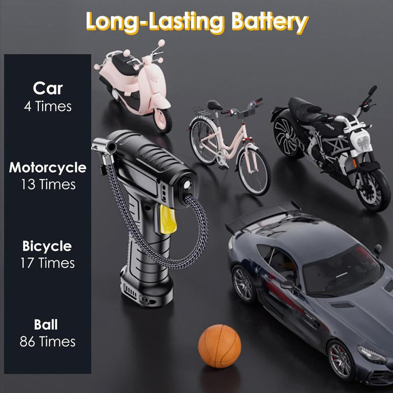 🥳2026 HOT SALE🥳💞50K+ SOLD! ⚡🛞 50% OFF! Smart Digital Tire Inflator – auto shut-off prevents over-inflation. Digital pressure display – no guessing, no errors. Built-in LED light for night emergencies. Perfect for cars, bikes & sports balls! 🚲🏀