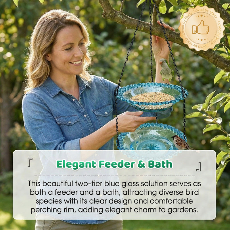 🥳2026 HOT SALE🥳💞50K+ SOLD!🐦🌧️ 50% OFF! Vintage-Style Bird Feeder with Bath – Hangs anywhere, easy to fill. Attracts robins & blue tits. Perfect for nature lovers. 🏡✨