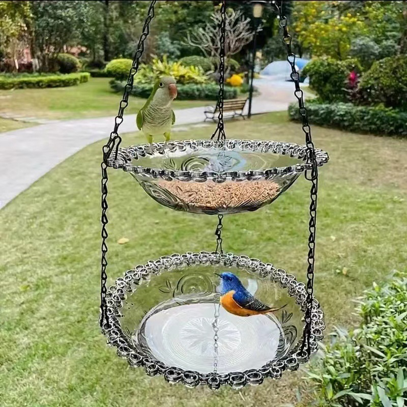 🥳2026 HOT SALE🥳💞50K+ SOLD!🐦🌧️ 50% OFF! Vintage-Style Bird Feeder with Bath – Hangs anywhere, easy to fill. Attracts robins & blue tits. Perfect for nature lovers. 🏡✨