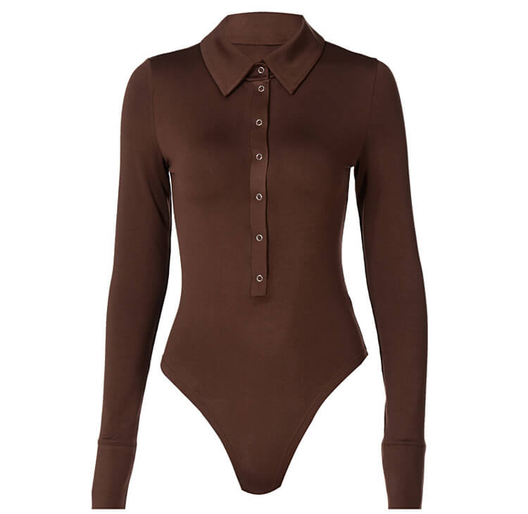 🥳2026 HOT SALE🥳💞50K+ SOLD!👵✨ 50% OFF! Long Sleeve Button Detail Bodysuit – Skinny fit, flattering silhouette. Front buttons for easy on/off. A stylish essential for daily wear. 🦋🌸