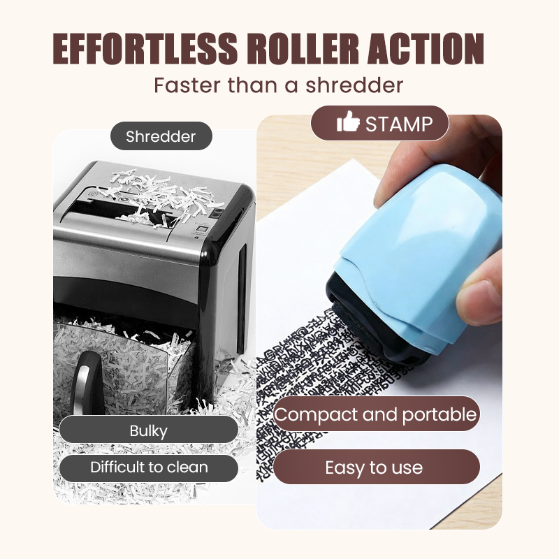 🥳2026 HOT SALE🥳💞50K+ SOLD!🛡️✉️ 50% OFF! Privacy Roller Stamp – Hide personal info instantly. No shredding needed. Refillable & portable. 🔏✨