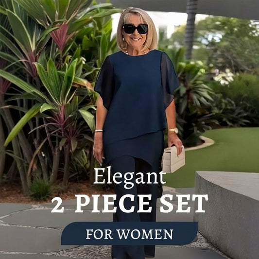 🥳2026 HOT SALE🥳💞50K+ SOLD!👵🌸 50% OFF! Irregular Top & Wide Leg Pants Set – Flattering cut, comfy fit. Unique design, effortless style. Perfect for garden parties or coffee dates. 🌿✨