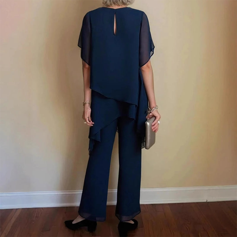 🥳2026 HOT SALE🥳💞50K+ SOLD!👵🌸 50% OFF! Irregular Top & Wide Leg Pants Set – Flattering cut, comfy fit. Unique design, effortless style. Perfect for garden parties or coffee dates. 🌿✨