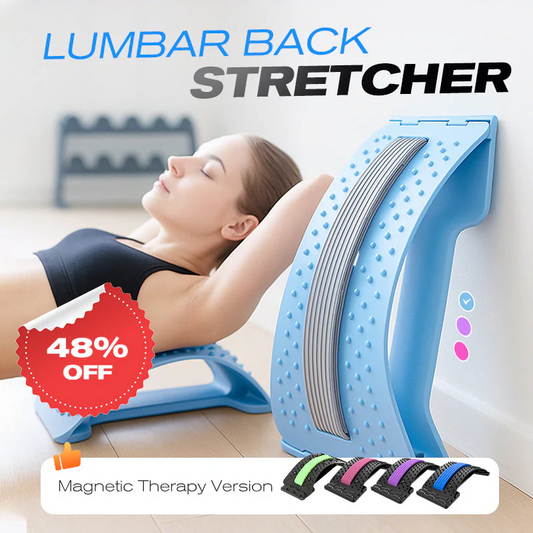 🥳2026 HOT SALE🥳💞50K+ SOLD!🩹⚡ 50% OFF! Lumbar Stretcher – Ergonomic spine support, adjustable levels. Relieves back pain fast. Lightweight & portable. 🪑💚