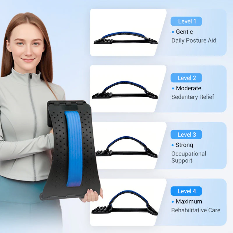 🥳2026 HOT SALE🥳💞50K+ SOLD!🩹⚡ 50% OFF! Lumbar Stretcher – Ergonomic spine support, adjustable levels. Relieves back pain fast. Lightweight & portable. 🪑💚