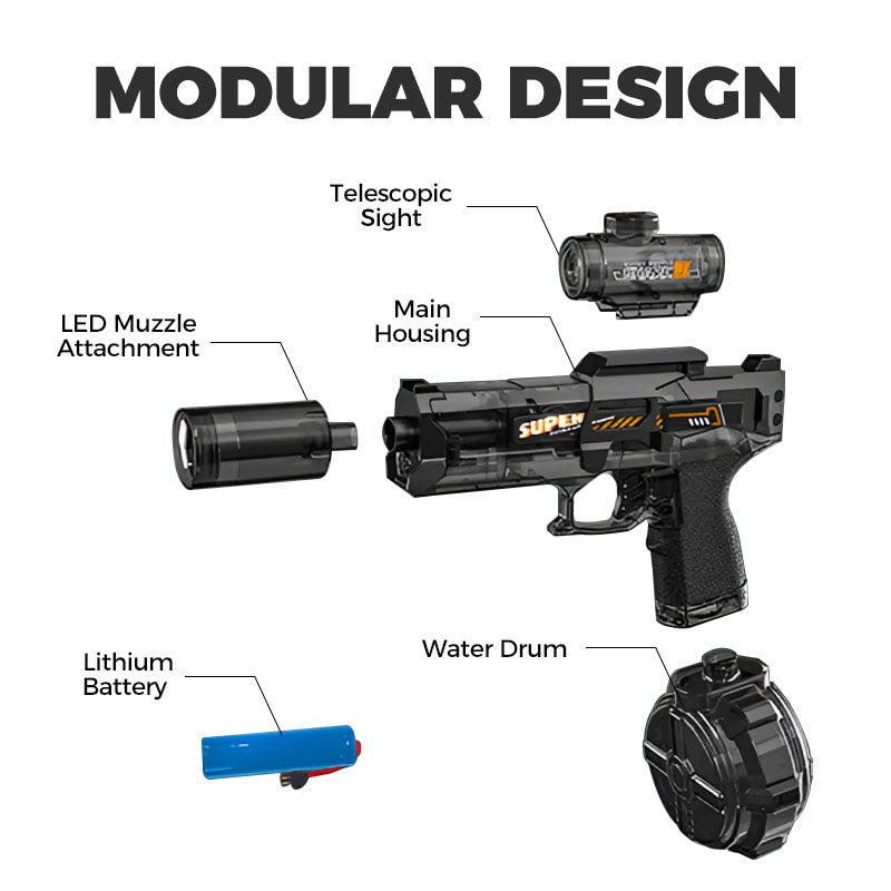 🥳2026 HOT SALE🥳💞50K+ SOLD!💥🔋💪 50% OFF! Rechargeable Water Blaster – USB charging, large tank, quick-refill. LED effects day or night. Perfect for parties, camping & family fun. No batteries needed! 🌊✨
