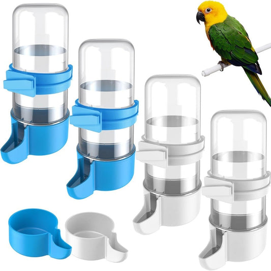 🥳2026 HOT SALE🥳💞50K+ SOLD!💥🐦✨ 50% OFF! 2-in-1 Bird Feeder & Waterer – Mess-free, secure lock, clear reservoir. Saves cage space, easy to clean. Fits 0.51"-0.75" bars. Happy pet, happy you! 🧼💧