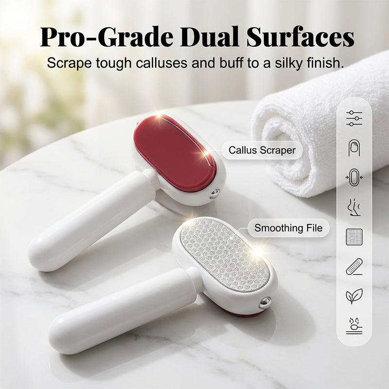 🥳2026 HOT SALE🥳💞50K+ SOLD! 🦶✨ BUY 2 GET 1 FREE! Double Sided Stainless Steel Foot Scraper – Scraper + fine file in one, removes tough calluses & smooths heels. From £6.99 – pro-grade, rust-proof, baby-soft feet at home! 💪🧖‍♀️