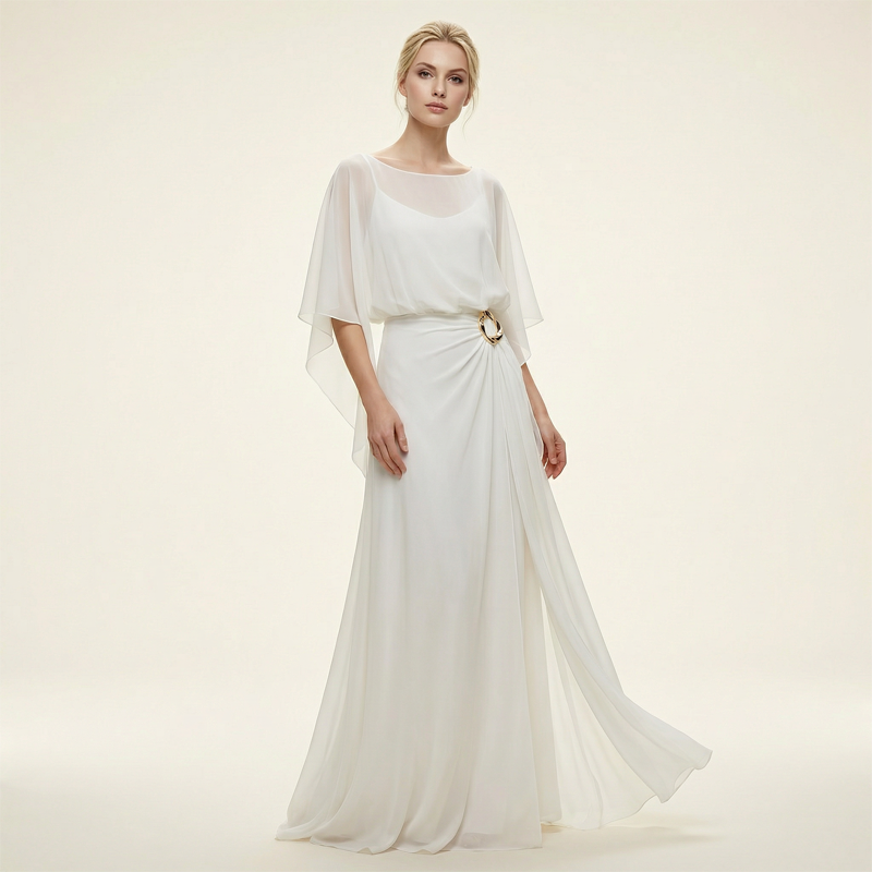 🥳2026 HOT SALE🥳💞50K+ SOLD!💥👵🌸 50% OFF! Flowing Cape Sleeve Top & Wrap Pants Set – Elegant cape sleeves, flattering wrap front. Wide-leg pants elongate. Premium blend, sizes S-5XL. Effortless sophistication. 🕊️✨
