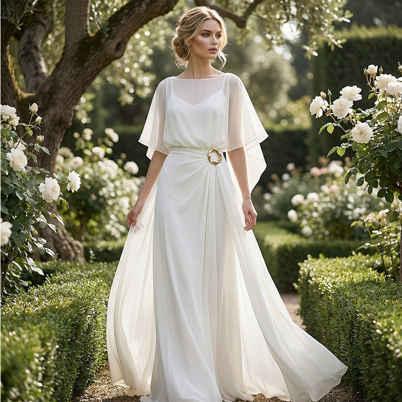 🥳2026 HOT SALE🥳💞50K+ SOLD!💥👵🌸 50% OFF! Flowing Cape Sleeve Top & Wrap Pants Set – Elegant cape sleeves, flattering wrap front. Wide-leg pants elongate. Premium blend, sizes S-5XL. Effortless sophistication. 🕊️✨