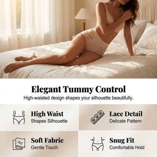 🥳2026 HOT SALE🥳💞50K+ SOLD!💥👵🌸 50% OFF! Seamless Lace Underwear – Breathable, invisible under clothes. Soft French lace, gentle tummy control. Feel fresh & confident every day. 🎀✨