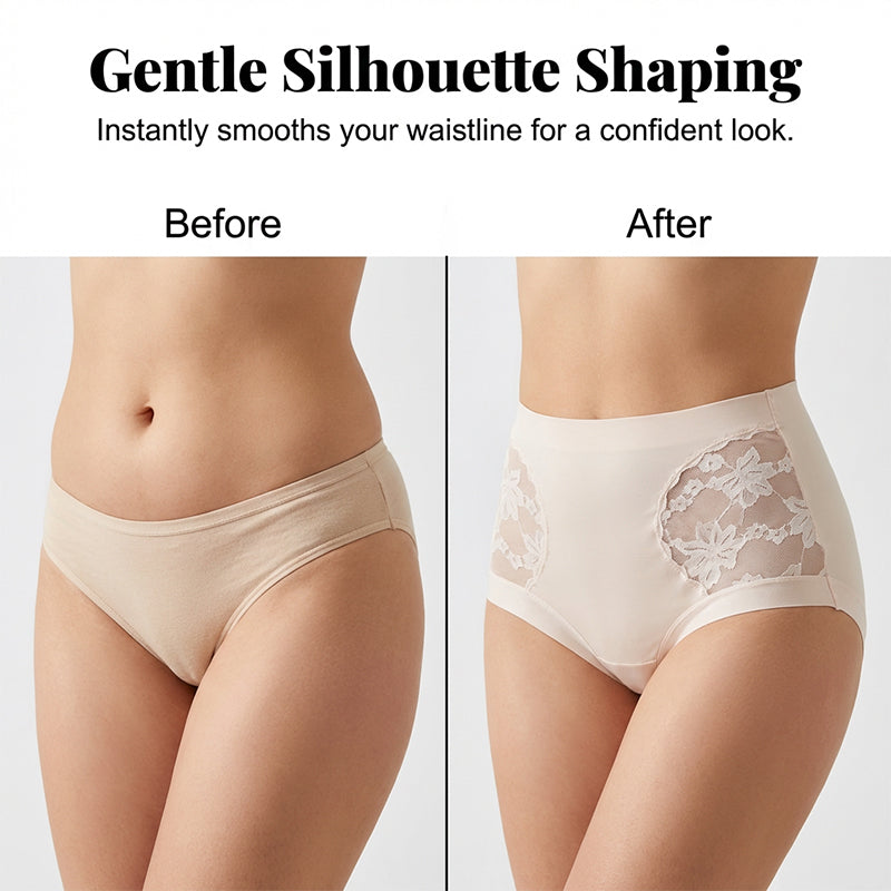 🥳2026 HOT SALE🥳💞50K+ SOLD!💥👵🌸 50% OFF! Seamless Lace Underwear – Breathable, invisible under clothes. Soft French lace, gentle tummy control. Feel fresh & confident every day. 🎀✨