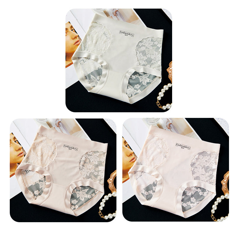 🥳2026 HOT SALE🥳💞50K+ SOLD!💥👵🌸 50% OFF! Seamless Lace Underwear – Breathable, invisible under clothes. Soft French lace, gentle tummy control. Feel fresh & confident every day. 🎀✨