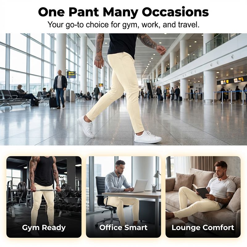 🥳2026 HOT SALE🥳💞50K+ SOLD!💥💪👖 50% OFF! Men's Casual Stretch Pants – Slim fit, tapered leg. High-stretch cotton blend. Deep pockets, secure closure. One pant for everything. ✅🌿