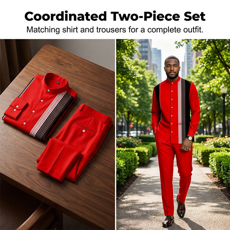 🥳2026 HOT SALE🥳💞50K+ SOLD!👔👖  50% OFF! Men’s 2-Piece Casual Set – Tailored fit moves with you. Durable stitching, easy care. Dress up or down with ease. Your new favourite. 👔🕊️