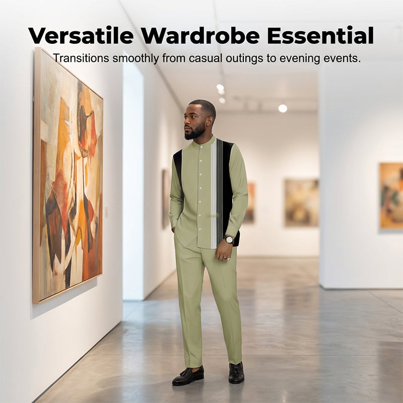 🥳2026 HOT SALE🥳💞50K+ SOLD!👔👖  50% OFF! Men’s 2-Piece Casual Set – Tailored fit moves with you. Durable stitching, easy care. Dress up or down with ease. Your new favourite. 👔🕊️