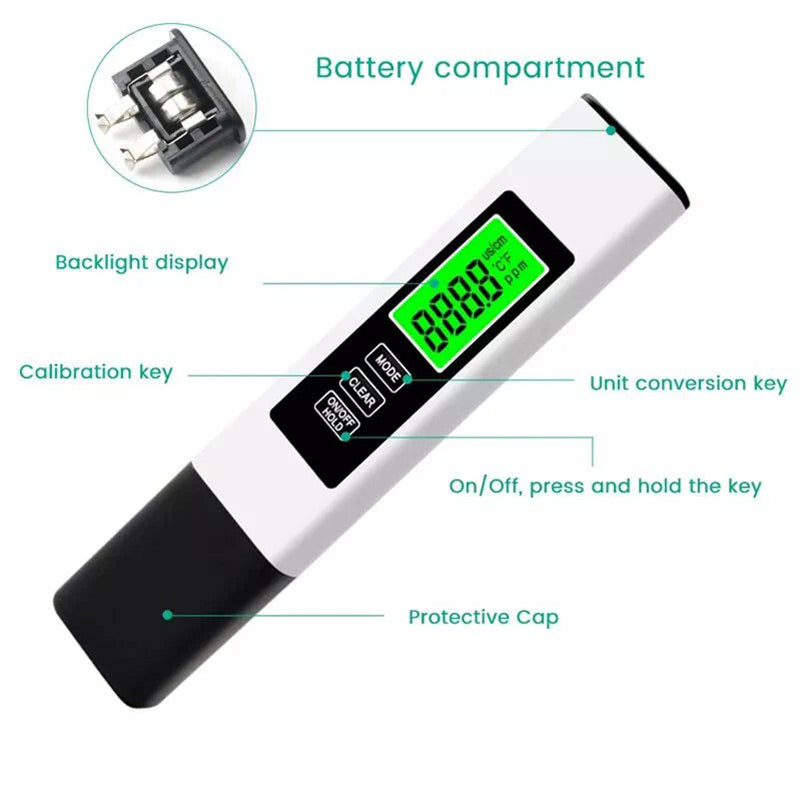 🥳2026 HOT SALE🥳💞50K+ SOLD!💥💧📊 50% OFF! Multi-function Water Quality Test Pen – TDS, conductivity & temp in one. Easy to use, ensures pure drinking water. A health essential. 🛡️✨