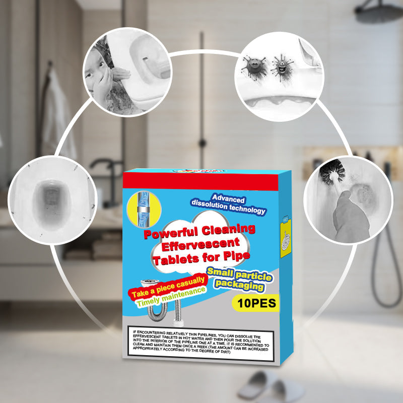 🥳2026 HOT SALE🥳💞50K+ SOLD!🧼💨 50% OFF! Pipe Cleaning Effervescent Tablets – Drop, fizz & flush away clogs. Dissolves hair & grease fast. No scrubbing, no harsh chemicals! 🚰✨