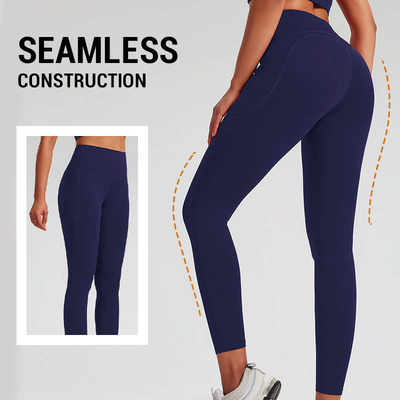 🥳2026 HOT SALE🥳💞50K+ SOLD!👵🧘‍♀️ 50% OFF! High-Waisted Seamless Yoga Leggings – Side pockets for phone & keys. Quick-dry, breathable & butt-lifting. Comfortable all day. Perfect for yoga or walks. 📱🌸