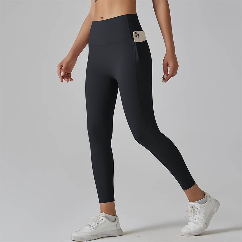 🥳2026 HOT SALE🥳💞50K+ SOLD!👵🧘‍♀️ 50% OFF! High-Waisted Seamless Yoga Leggings – Side pockets for phone & keys. Quick-dry, breathable & butt-lifting. Comfortable all day. Perfect for yoga or walks. 📱🌸