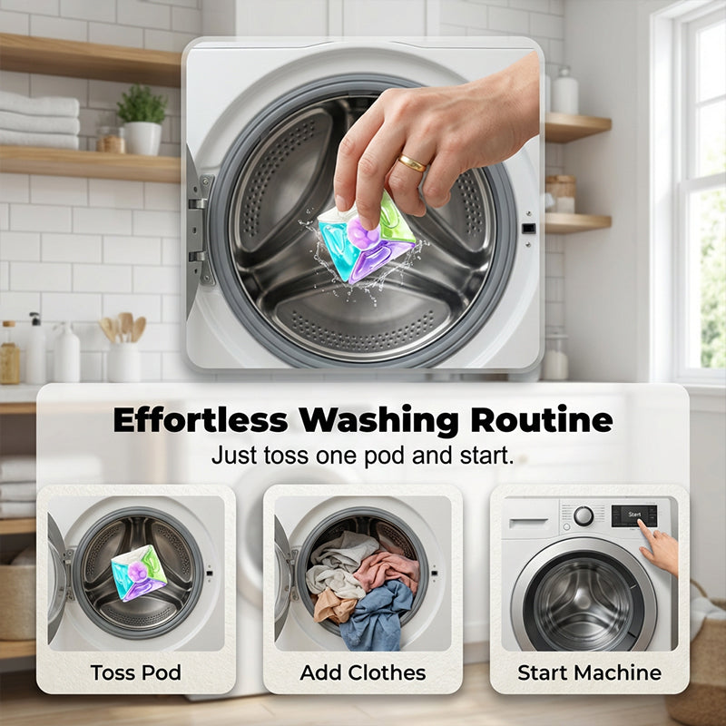 🥳2026 HOT SALE🥳💞50K+ SOLD!🔥 50% OFF! 5-in-1 Laundry Pods – Deep cleaning & sterilizing. 72hr long-lasting fragrance, powerful stain removal. Quick dissolve, no residue. Universal machine safe. 🧺✨