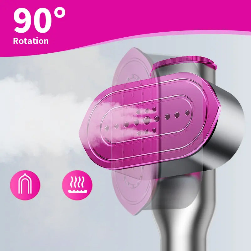 🥳2026 HOT SALE🥳💞50K+ SOLD!👔🌀 50% OFF! Lightweight Steamer Iron – 90° rotating head, ceramic plate & 7 modes. Perfect for collars & cuffs – gentle on silk, tough on creases! 💎💪
