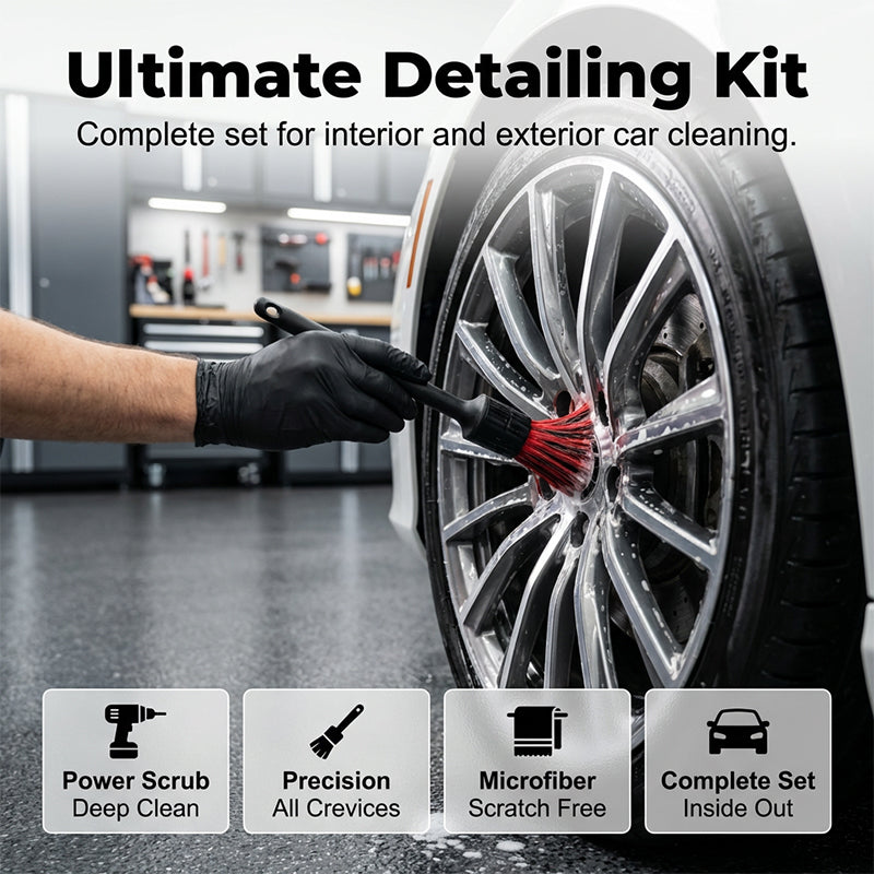 🥳2026 HOT SALE🥳💞50K+ SOLD!💥🔧🧽 50% OFF! Auto Detailing Brush Kit – Drill attachments for tough grime, scratch-free detail brushes. Complete set for showroom shine without the elbow grease. A must for DIY car care. 🇬🇧✨